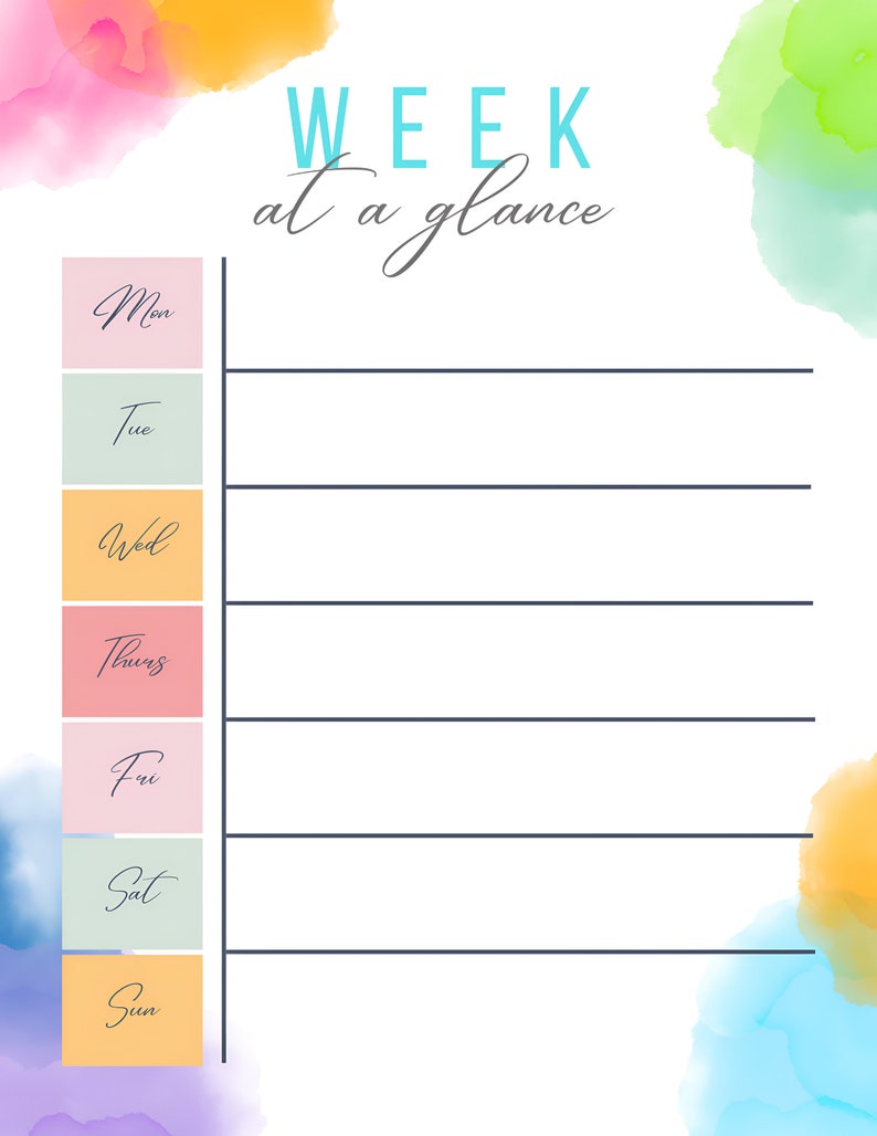 Watercolor Notepad Set of 3, Tear off Notepad, Watercolor Notepad, Notepad Cute, Fun Notepad