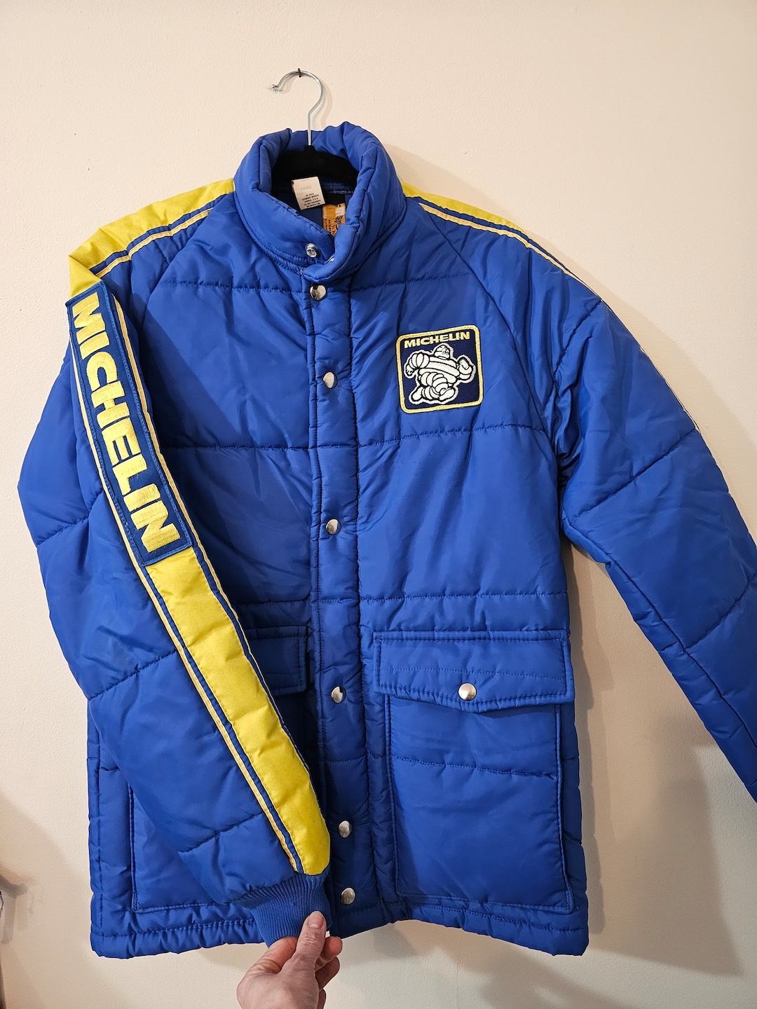 80s SwingStar MICHELINレーシングジャケット Vintage 1980's Michelin Swingster Racing Puffer Coat - Etsy