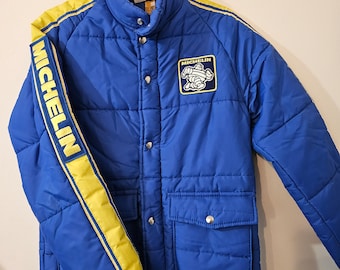 80s swingster michelin nylon vest 中綿 青 70s 80s USA製 Swingster MICHELIN ワッペン ナイロン 中綿