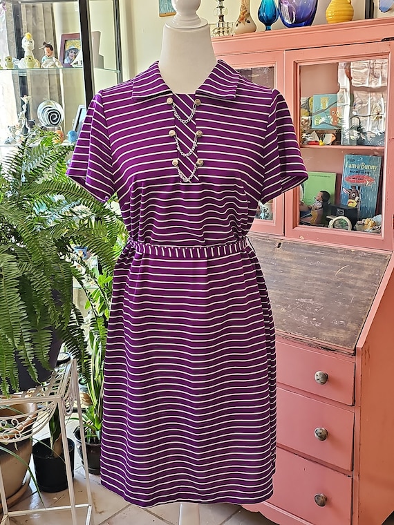 1960's Mod Belted A Line Dress