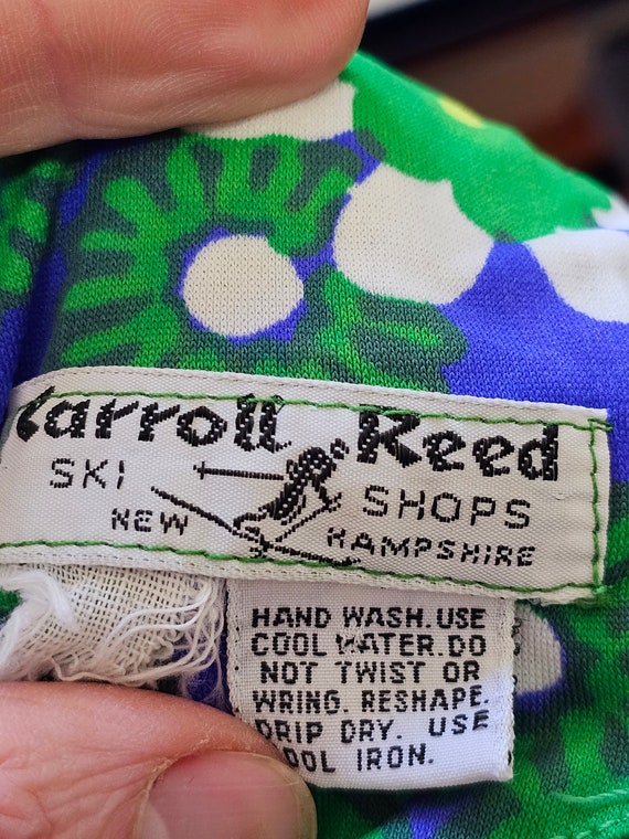 Vintage 1960's MOD "Carroll Reed" Designer Floral Dre… Gem