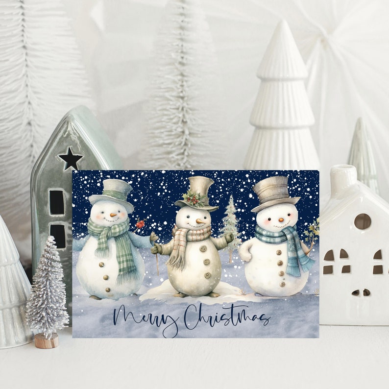 Snowman Christmas Card Printable Instant Download Digital Etsy snowman-christmas-card-printable-instant-download-digital-etsy