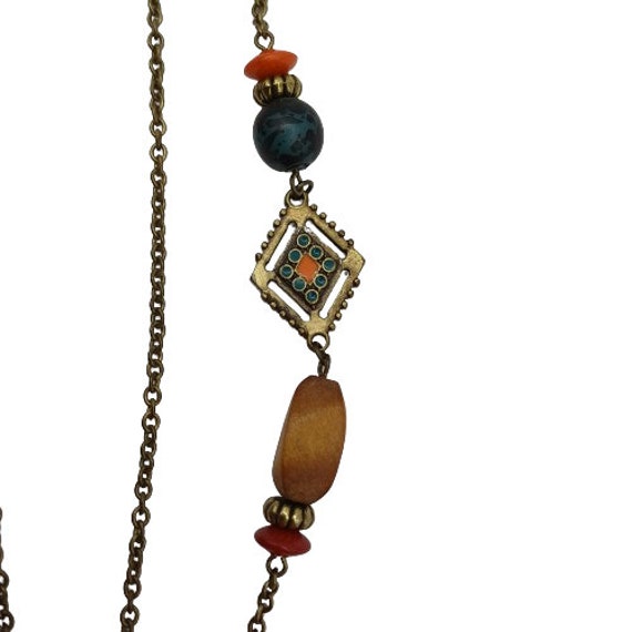 Moroccan Berber Style Beaded Necklace Geometric F… - image 5