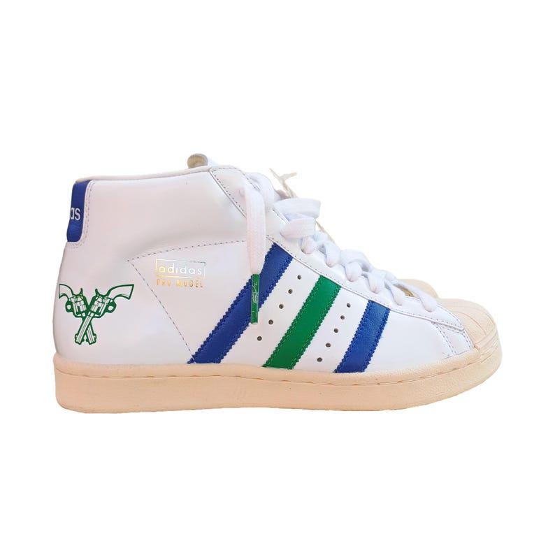 adidas gazelle silver green womens Vintage Adidas High Top Sneakers US 7  dla dushy