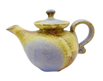 Glazed Ceramic Teapot Signed Brewing Elegance Artisan Drinkware Collectible Decor Tea Connoisseur Crafted Luxury