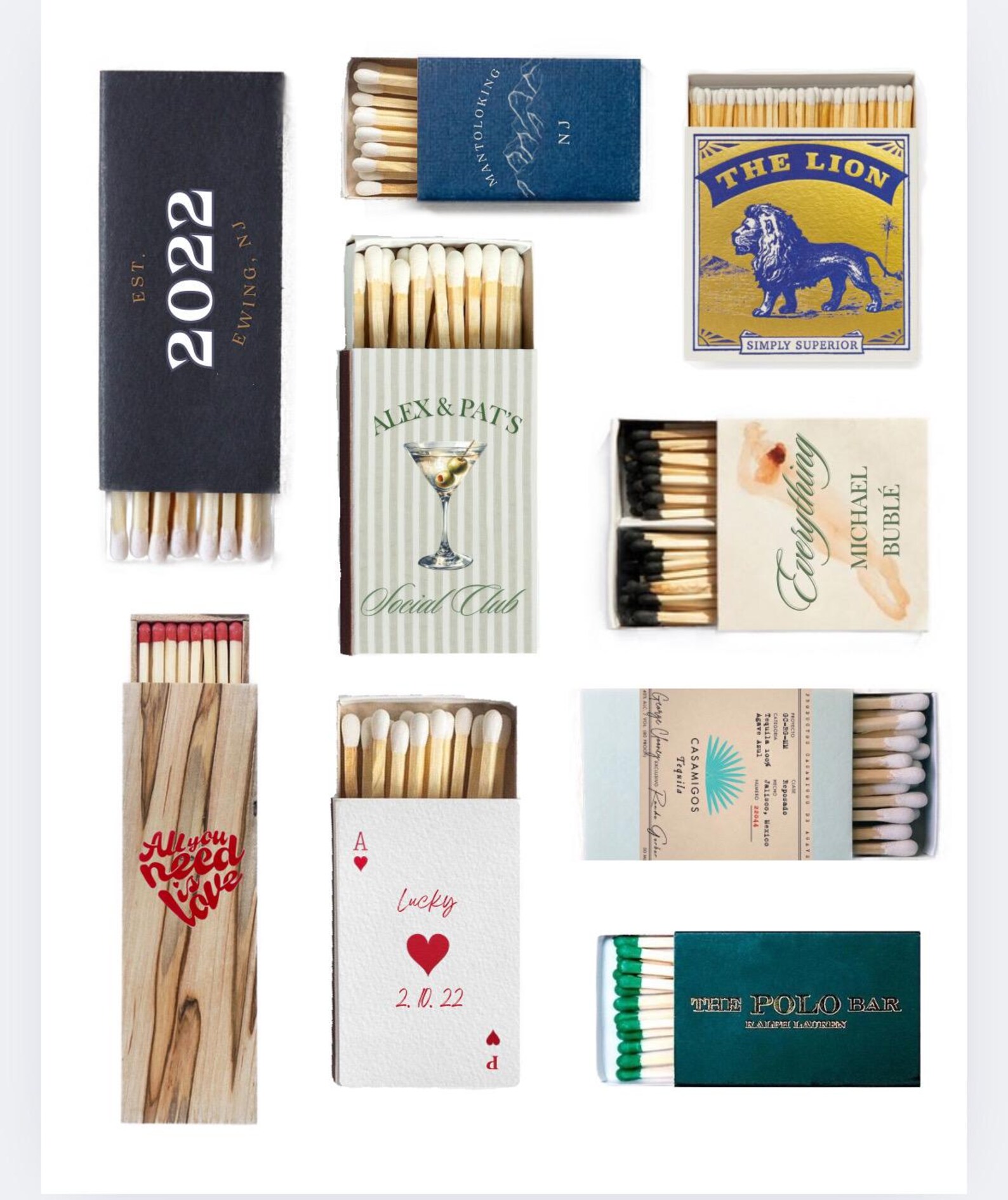 8x10 Customizable Matchbox DIGITAL DOWNLOAD Art Personalization