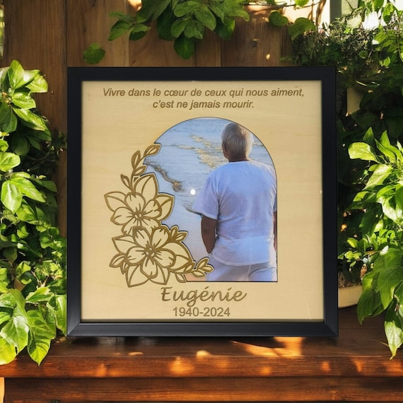 Decorazione Da Parete In Legno E Vetro Marino – Cornice 14x14 Cm, Regalo Di Condoglianze, Con Frase "Mi Dispiace Per La Tua Perdita"