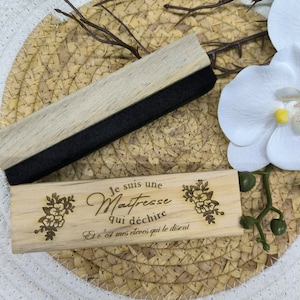 Regalo de fin de año escolar para maestro - gracias maestro - cepillo de pizarra de madera personalizado