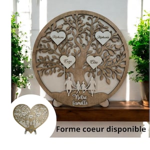 Arbre de vie bois prénom personnalisables famille