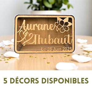 Urne Mariage Bois Personnalisée mariage boite à cartes