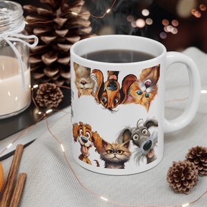 You Can't Buy Love But You Can Rescue It Animal Lover Ceramic Mug 11 oz 15 oz, Cute and Funny Animal Rescue Mug, Pet Adoption Mug, Cat Lover