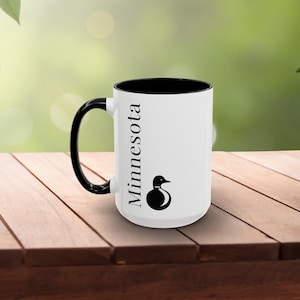 Minnesota Loon Ceramic Mug, MN Souvenir Gift, Nature Lovers, Loon, Holiday, Birthday Present, Gift for Her Him, MN Keepsake, Coffee Lovers