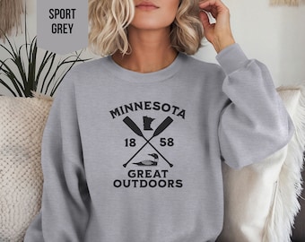 Minnesota Loon Unisex Crewneck Sweatshirt, Minnesota Sweatshirt Gift for Her, Minnesota Gift, Loon, Bird Watcher, Lake Vacation, MN Sweater