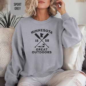 Minnesota Loon Unisex Crewneck Sweatshirt, Minnesota Sweatshirt Gift for Her, Minnesota Gift, Loon, Bird Watcher, Lake Vacation, MN Sweater