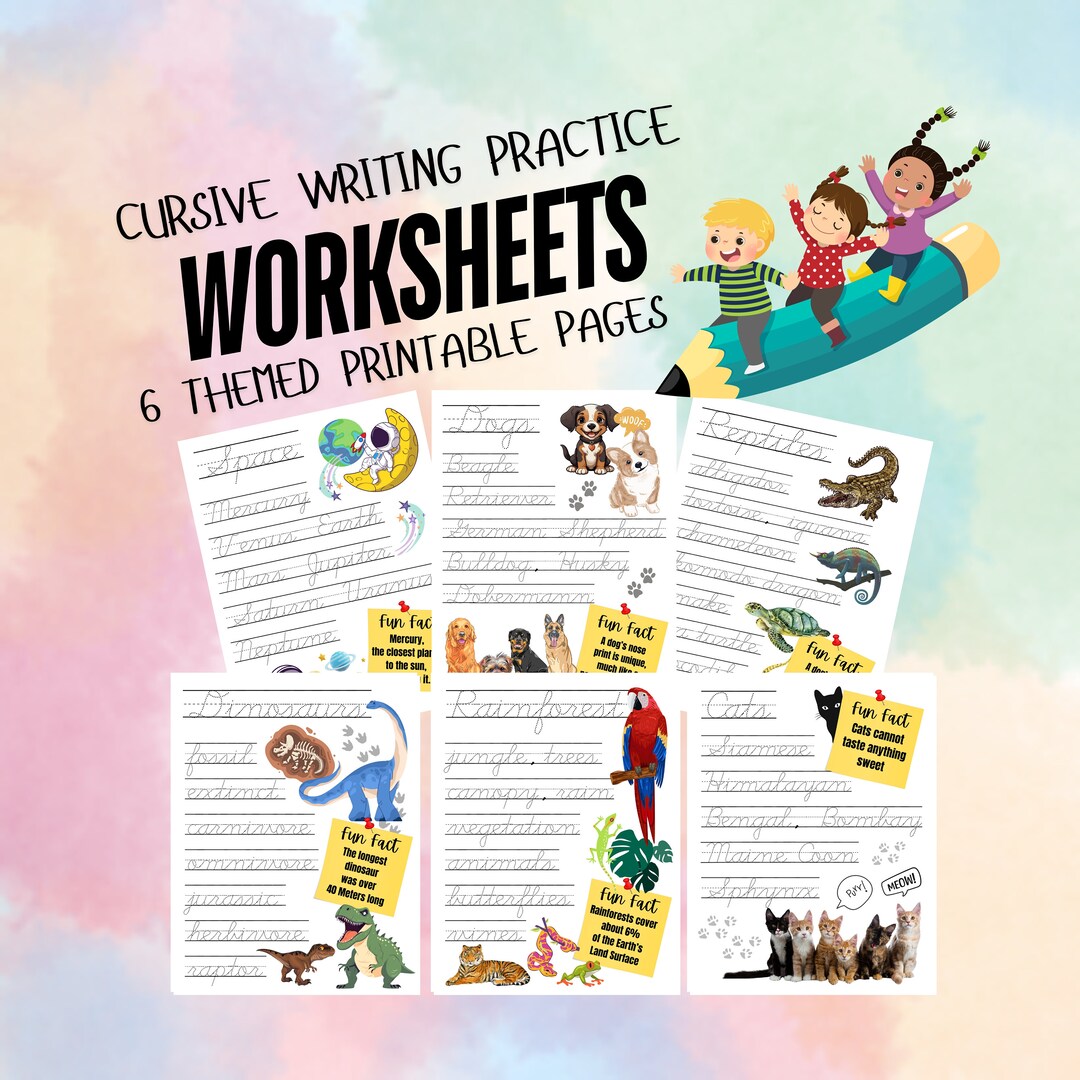 Cursive Handwriting Practice for Kids, Printable Cursive Handwriting