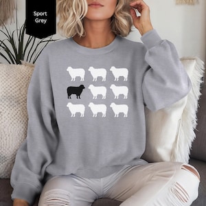 Black Sheep Sweatshirt, Black Sheep of The Family Shirt, Sheep Lover, Animal Lover Gift, Funny Shirt, Animal Sweatshirt Gift for Him Her