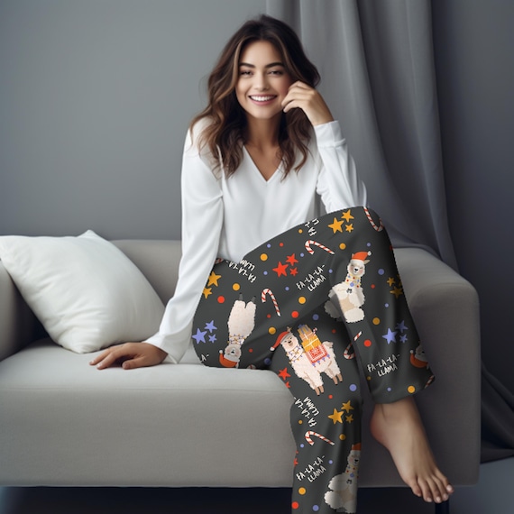 Christmas Llama PJ Pants Fa la la llama Lounge Pants Christmas PJ Pants Friend Birthday Gift Llama Lover Gift Animal Lover Gift Pants Etsy