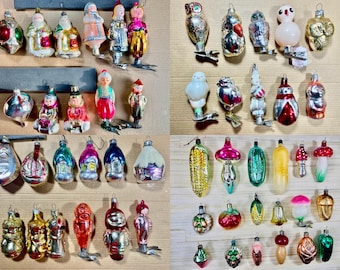 Vintage Glass Christmas Tree Ornaments - USSR Christmas tree decorations -4