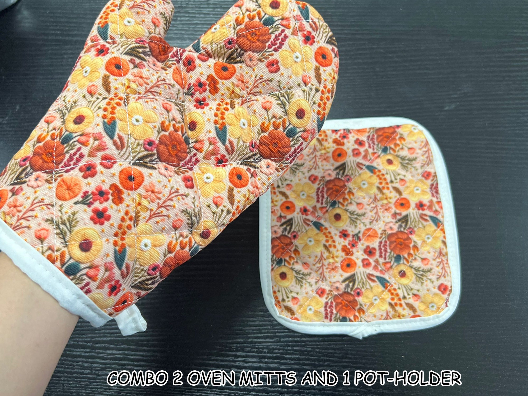 Ensembles De Gants De Four Et Porte-casseroles, 4 Pièces