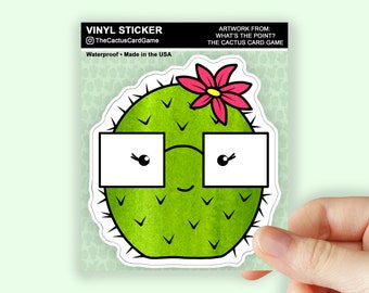 Barrel Cactus Sticker, Cute Cactus Sticker, Funny Cactus Sticker, Succulent Sticker, Animated Cactus Sticker, Desert Sticker, Plant Sticker