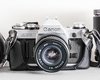 Canon AE-1 35mm Camera with 28mm and 28-85mm Lens