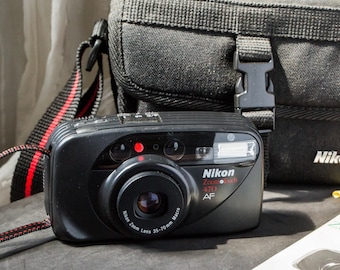 Nikon Zoom Touch 470 with Panorama 35mm Film Camera with Case