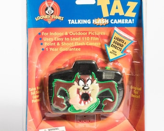 Vintage Looney Tunes Taz 110 Film Talking Camera – Collectible
