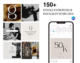 Canva向け女性起業家向けInstagramテンプレート（デジタルダウンロード）