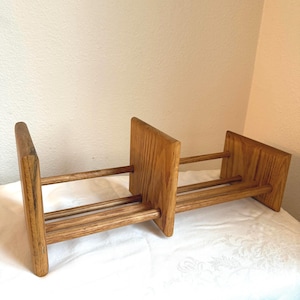 Adjustable Wood Book Organizer | Book Rack | Book Shelf