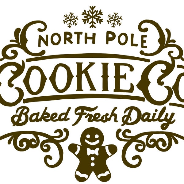 North Pole Cookie CO. | Machine Embroidery Design | Digital Download | Christmas | Holiday Crafts