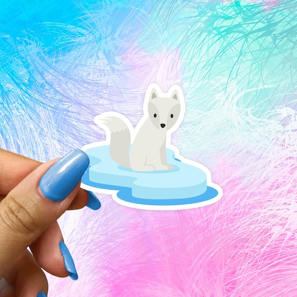 Cute Arctic Fox Wonderland Sticker - Snow Fox Arctic Vibes Iceberg Decal for Animal Lovers