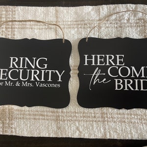 MULTIPLE Personalized Ring Bearer Sign || Wedding, Elopement || Rustic ...