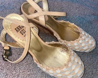 vintage Anna Sui Escarpins Escarpins Talons Compensés