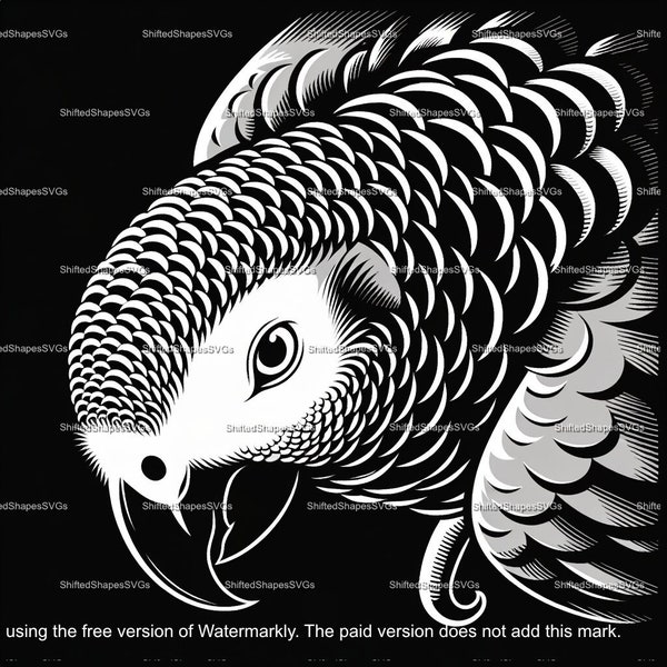 African Grey Parrot SVG bundle
