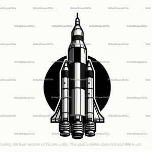 Saturn V Style Rocket SVG bundle