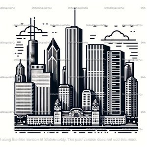 Chicago Skyline SVG bundle