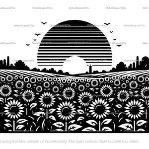 Sunflower Field SVG bundle