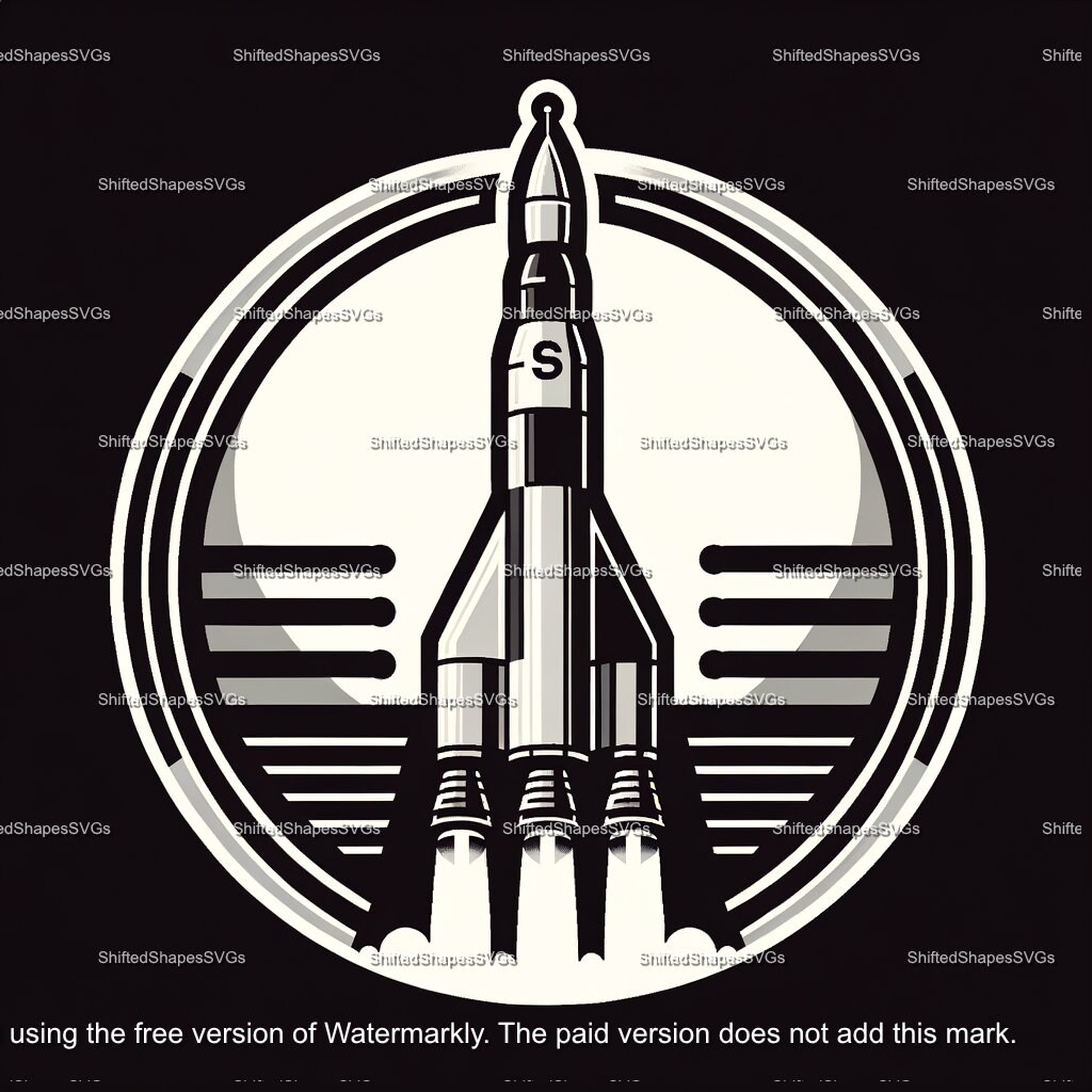 Saturn V Style Rocket SVG Bundle - Etsy