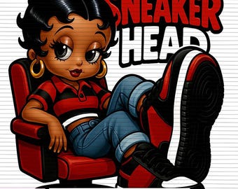 Sneakerhead PNG Clipart Rot Schwarz Sneaker Retro Streetwear Passend zum Download