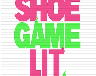Schuh Spiel beleuchtet SVG PNG - Sneakerhead Streetwear Design (Digitaler Download)
