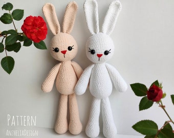 Crochet Pattern Bunny Amigurumi, PDF Crochet Pattern (English), Crochet Cute Bunny Pattern