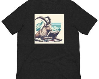 Ibex Reading a Book Unisex T-Shirt
