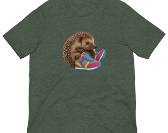 Hedgehog in Tennis Shoes Unisex T-Shirt