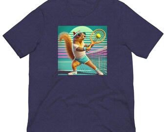 Retro Tennis Squirrel Unisex T-Shirt