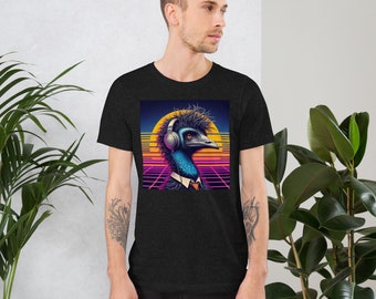 Emu with Headphones Unisex T-Shirt