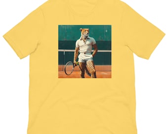 Cheetah Tennis Player Unisex T-Shirt