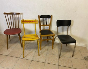 Lot de 4 chaises dépareillées