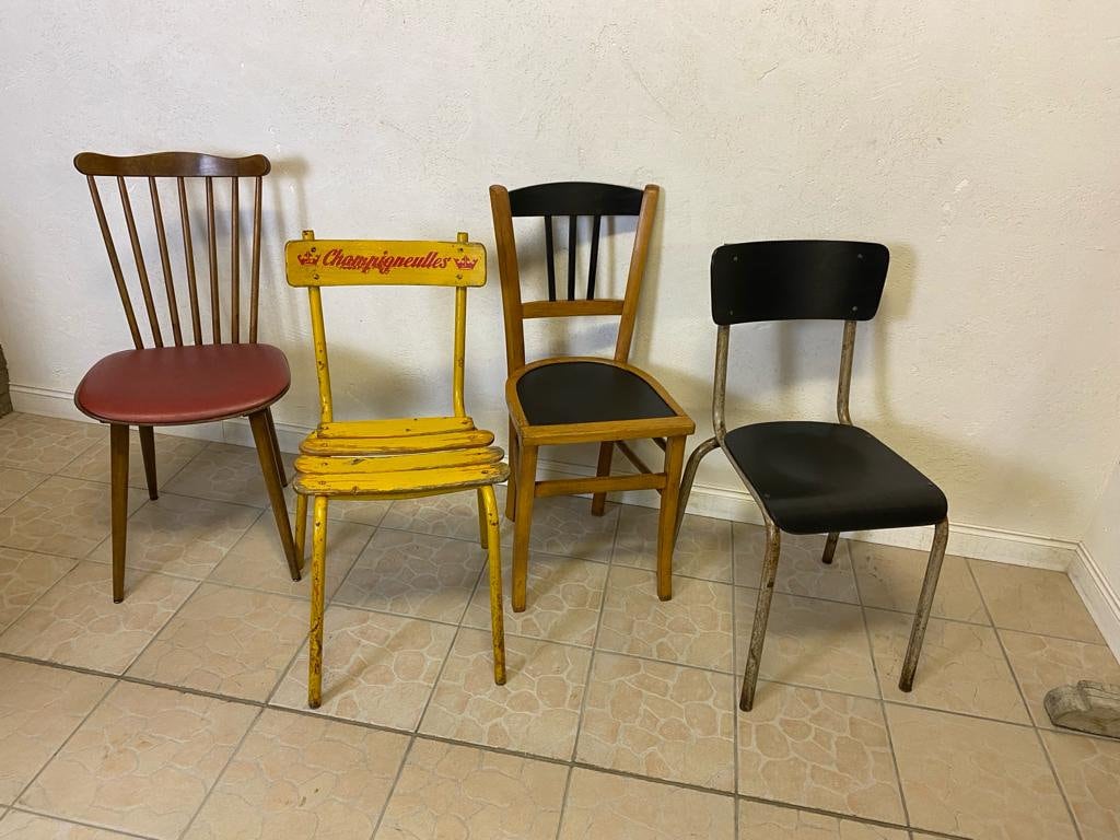 Lot De 4 Chaises Dépareillées