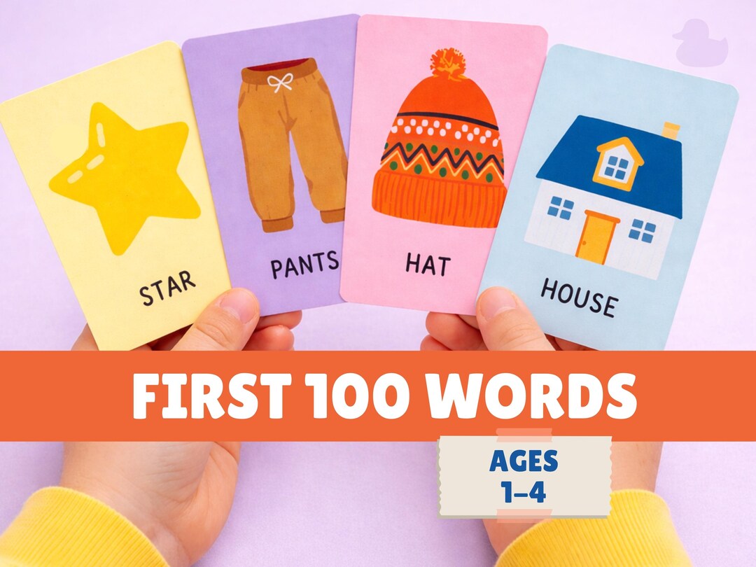 FIRST 100 WORDS | Montessori Flashcards | Pre-school Cards ...