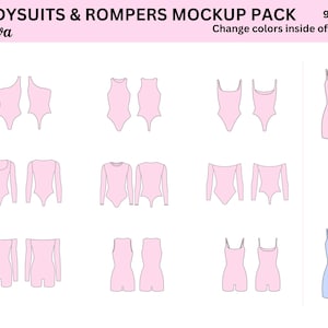 Bodysuits & Rompers Canva Mockup Pack | Women&#39;s Clothing Mockup Pack For Canva